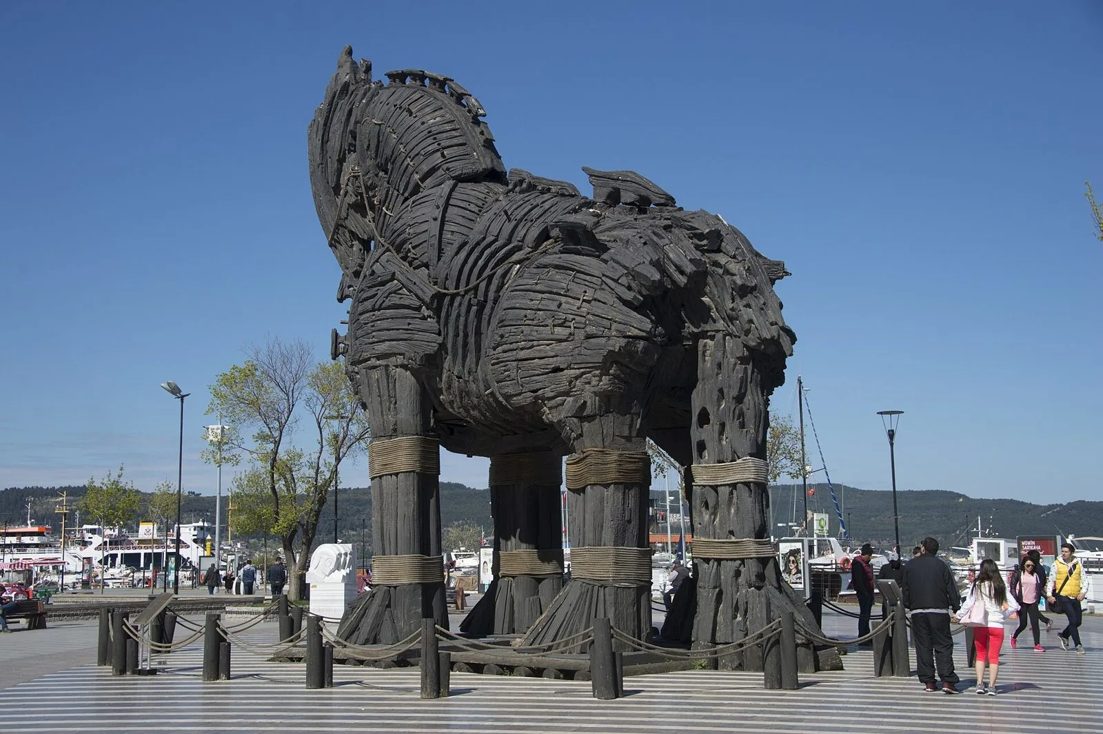 Replika trojského koně v tureckém Çanakkale